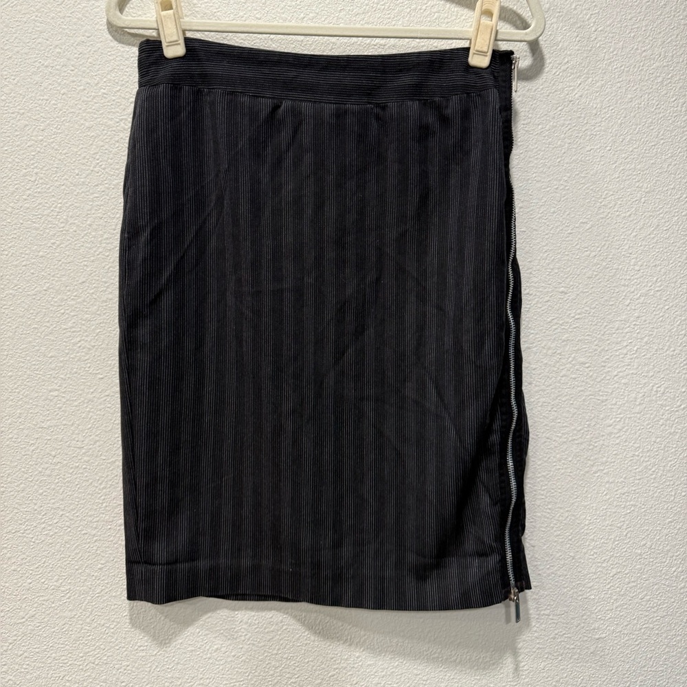 Armani Exchange Black Pinstripe Skirt